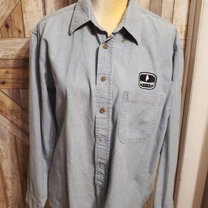 Denim long sleeved shirt Kennebunk port, Maine patch Medium